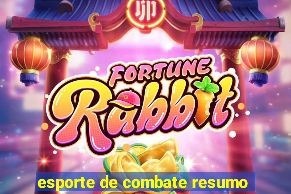 esporte de combate resumo